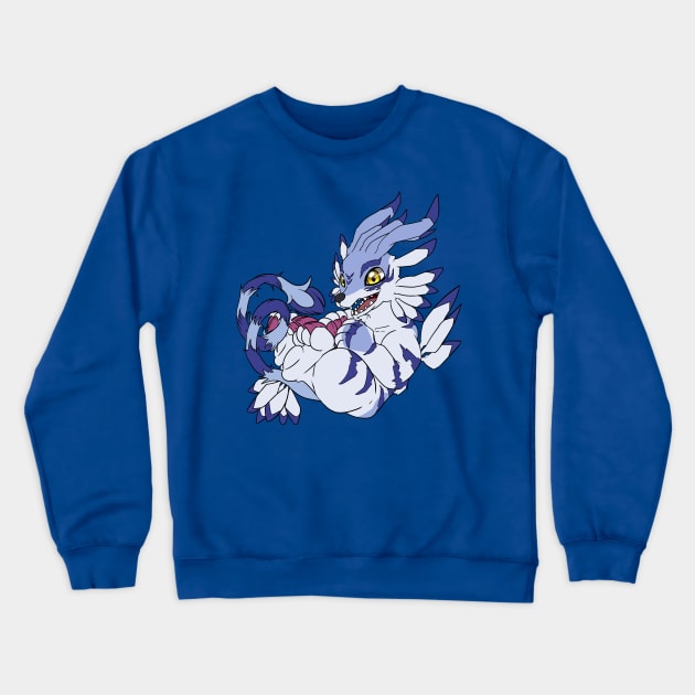 Garurumon Chibi Crewneck Sweatshirt by kelsmister